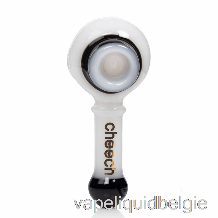 Vape Smaken Cheech Glas Dubbele Lepel Pijp Zwart/wit